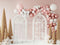 Kate Hiver Arches Ballons Neige Arbres Toile de fond conçue par Patty Roberts