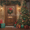 Kate Sapin de Noël Porte Cadeaux Lumière Toile de fond conçue par Emetselch