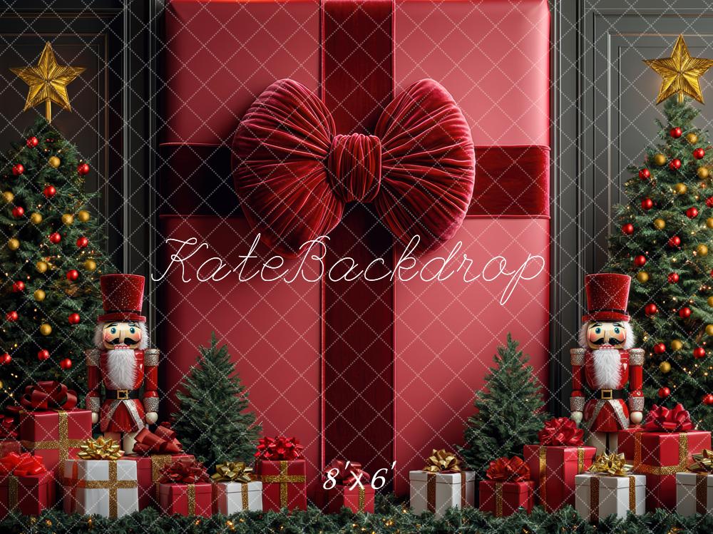 Kate Sapin de Noël Cadeaux Casse-Noisette Toile de fond conçue par Mini MakeBelieve
