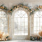 Kate Hiver Bohème Fenêtres Ornements Or Toile de fond conçue par Emetselch - Kate Backdrop FR