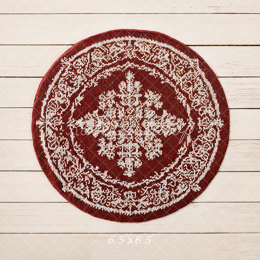 Kate Tapis Rond Motifs Bois Sol Toile de fond conçue par Emetselch - Kate Backdrop FR