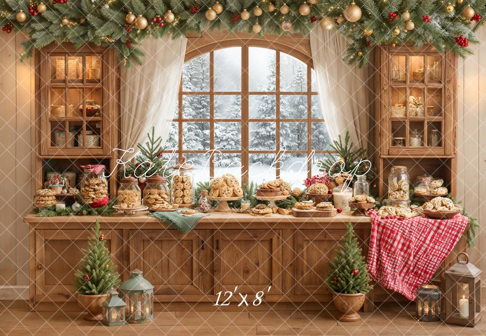 Kate Noël Biscuits Cuisine Fenêtre Toile de fond en Laine conçue par Emetselch - Kate Backdrop FR