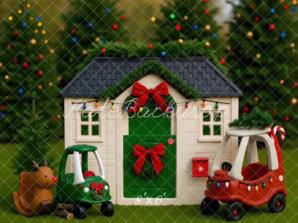 Kate Noël Maison Voitures Boules Colorées Toile de fond conçue par Mini MakeBelieve
