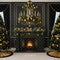 Kate Noël Sapins Cheminée Bougies Noir Toile de fond conçue par Ashley Paul