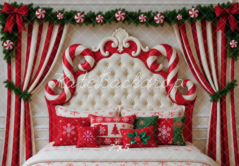 Kate Noël Bonbons Tête de lit Oreillers Toile de fond conçue par Mini MakeBelieve - Kate Backdrop FR