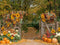 Kate Automne Tournesols Citrouilles Bois Toile de fond en Laine conçue par Emetselch - Kate Backdrop FR