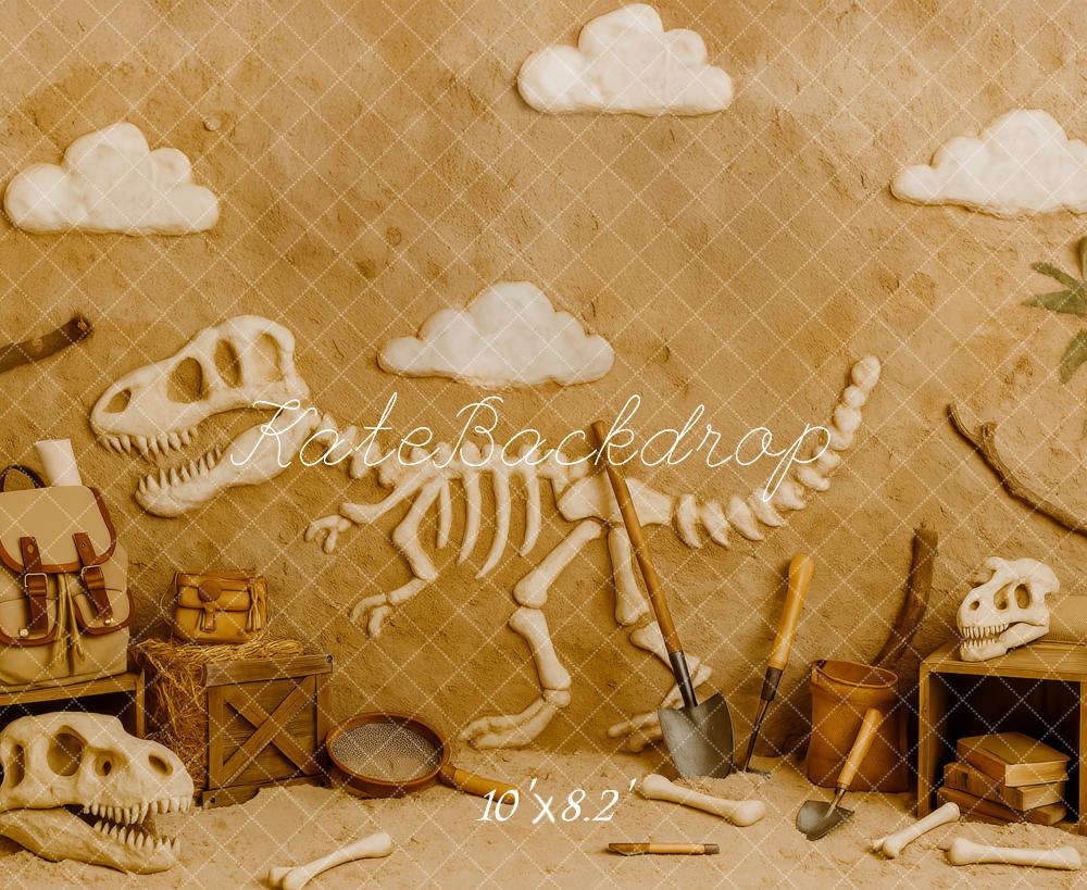 Kate Dinosaure Fossiles Archéologie Sable Toile de fond conçue par Patty Roberts