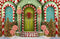 Kate Noël Maison Bonbons Coloré Toile de fond en Laine conçue par Emetselch - Kate Backdrop FR