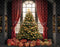 Kate Noël Sapin Cadeaux Fenêtre Toile de fond en Laine conçue par Emetselch - Kate Backdrop FR