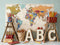 Kate Scolaire Carte Crayons ABC Toile de fond en Laine conçue par Emetselch - Kate Backdrop FR
