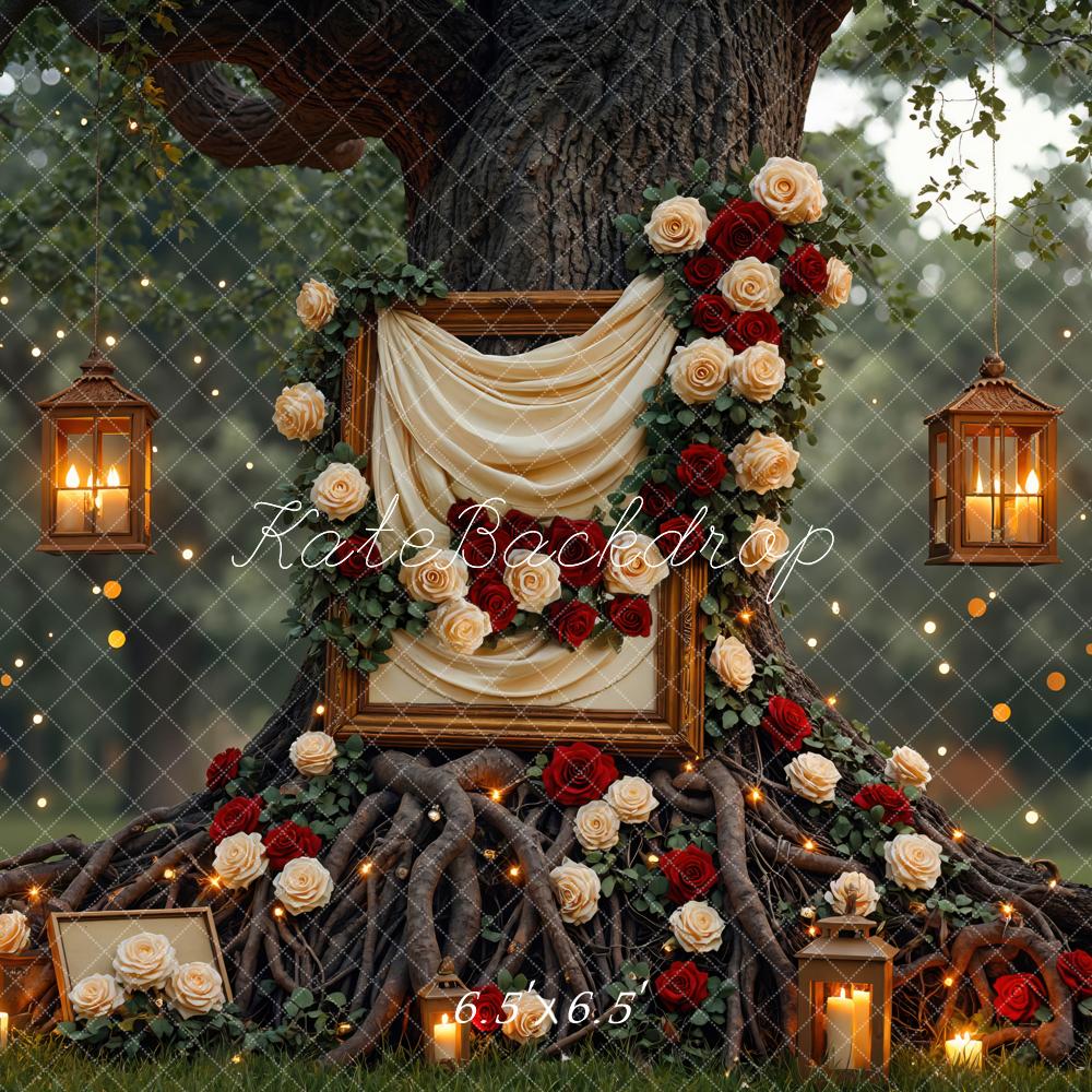 Kate Mariage Saint Valentin Arbre Fleurs Toile de fond conçue par Mini MakeBelieve