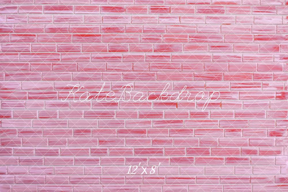 Kate Mur Brique Rose Toile de fond conçue par Mini MakeBelieve