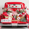 Kate Saint Valentin Camion Rouge Fleurs Lettres Toile de fond conçue par Patty Roberts