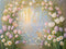 Kate Printemps Arche Tulipes Marguerites Toile de fond conçue par Emetselch - Kate Backdrop FR