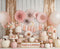 Kate Automne Citrouilles Fleurs Rose Toile de fond en Laine conçue par Emetselch - Kate Backdrop FR