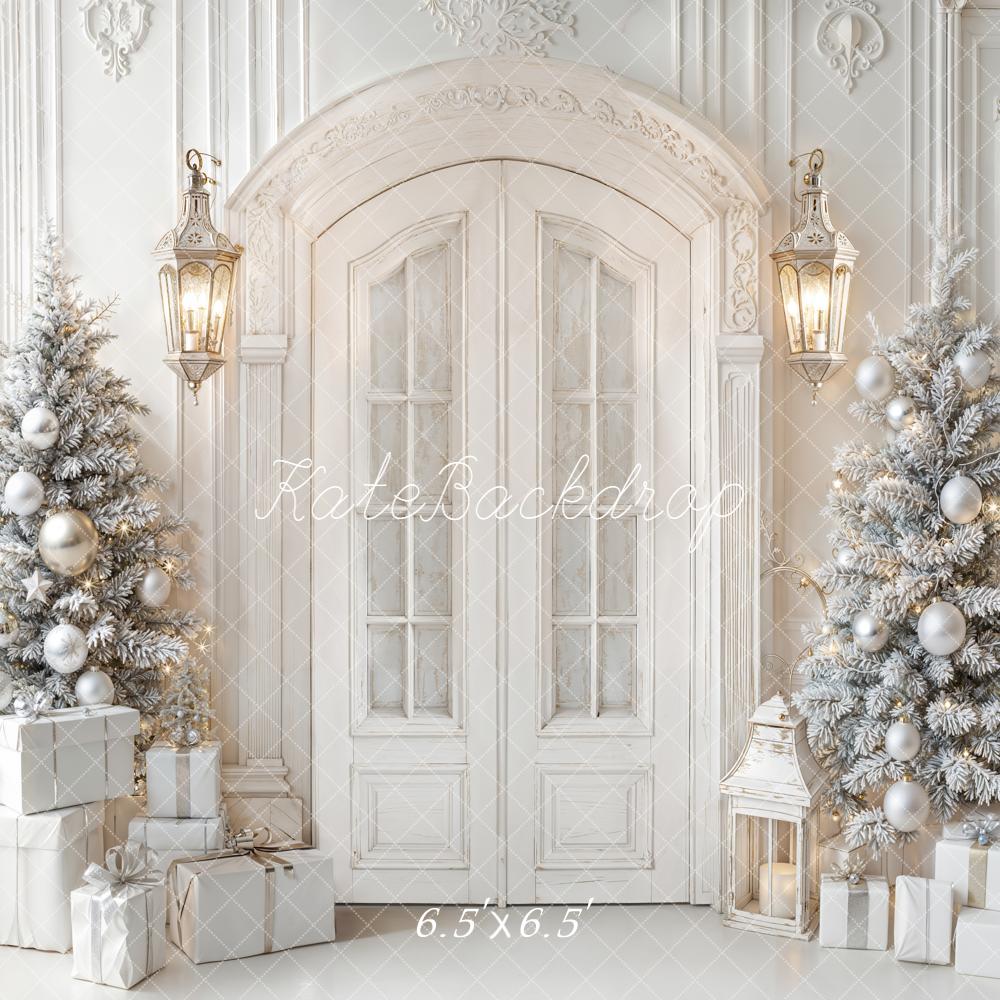 Kate Noël Sapins Blanc Porte Cadeaux Toile de fond conçue par Emetselch