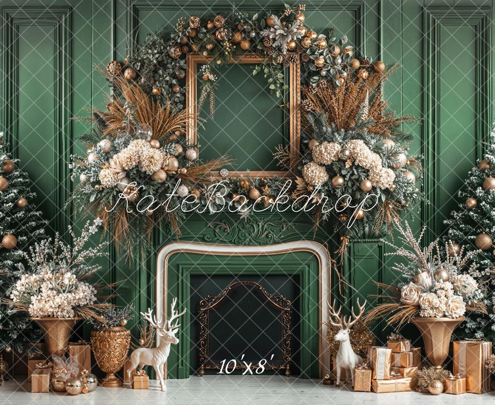 Kate Noël Cadre Cheminée Fleurs Toile de fond en Laine conçue par Emetselch - Kate Backdrop FR
