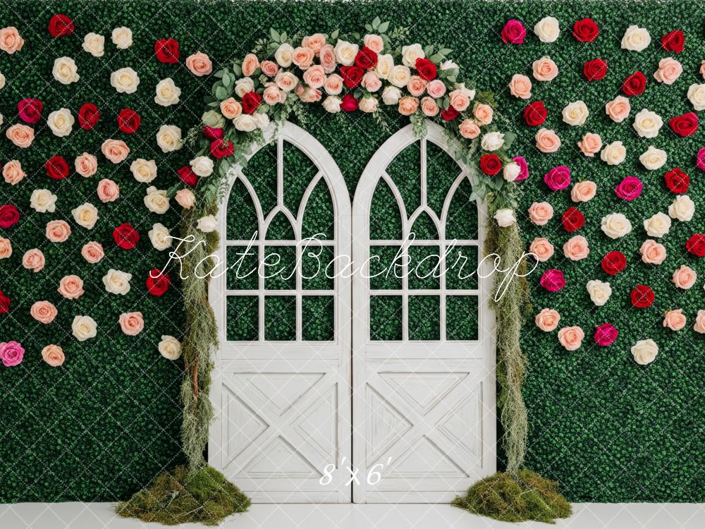 Kate Saint Valentin Arche Fleurs Portes Toile de fond conçue par Patty Roberts