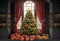 Kate Noël Sapin Cadeaux Fenêtre Toile de fond en Laine conçue par Emetselch - Kate Backdrop FR