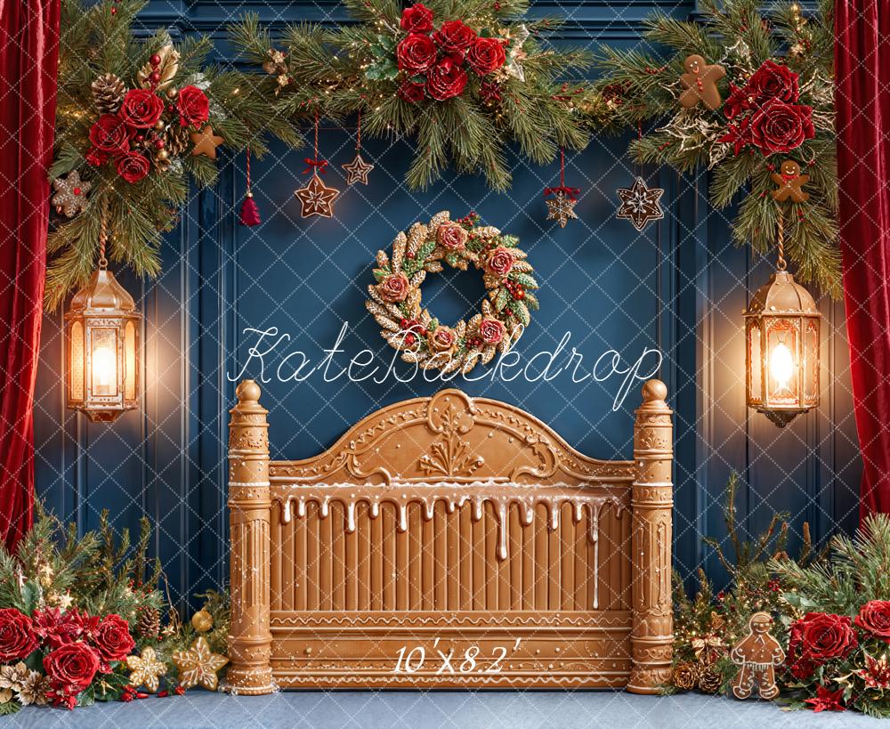 Kate Noël Tête de lit Pain d'épice Lanternes Toile de fond conçue par Emetselch - Kate Backdrop FR