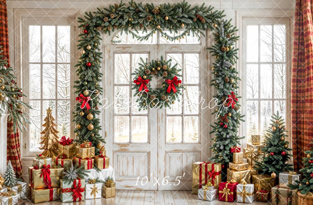 Kate Noël Porte Cadeaux Sapin Toile de fond en Laine conçue par Emetselch - Kate Backdrop FR