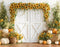 Kate Automne Tournesols Citrouilles Porte Toile de fond en Laine conçue par Emetselch