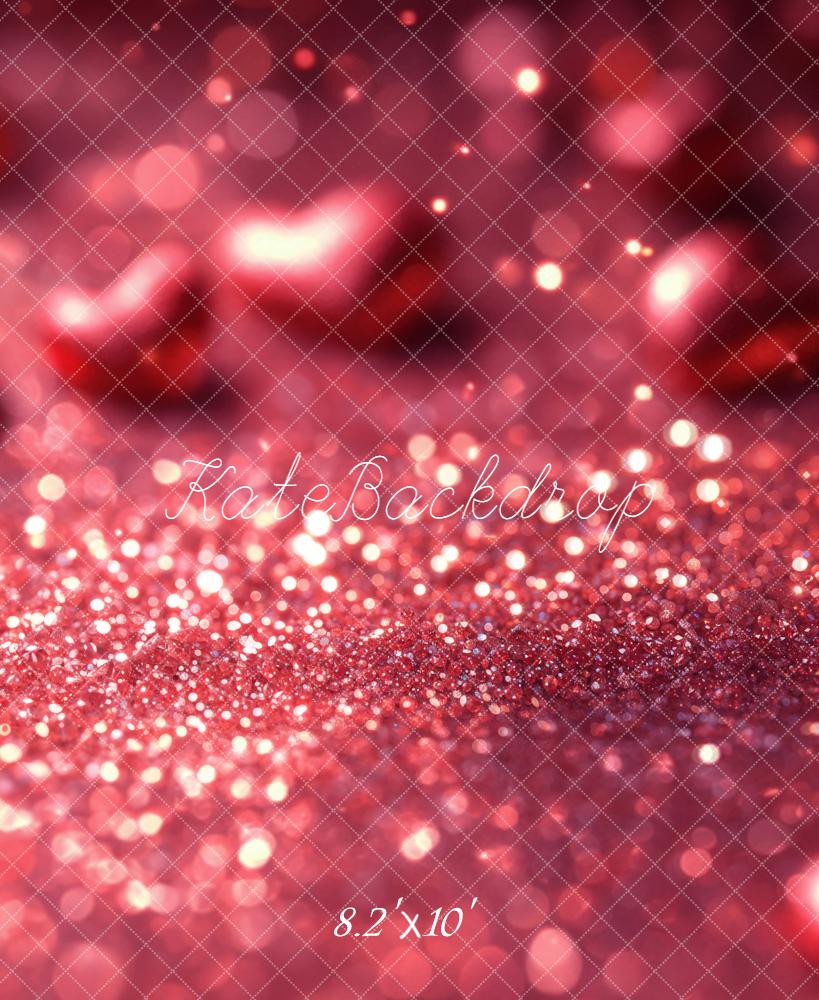Kate Saint Valentin Paillettes Rose Toile de fond en Laine conçue par Emetselch