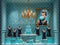 Kate Boutique Mode Bleu Bijoux Chandeliers Toile de fond conçue par Ashley Paul