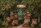 Kate Verger Pommes Arbres Paniers Bois Toile de fond conçue par Emetselch
