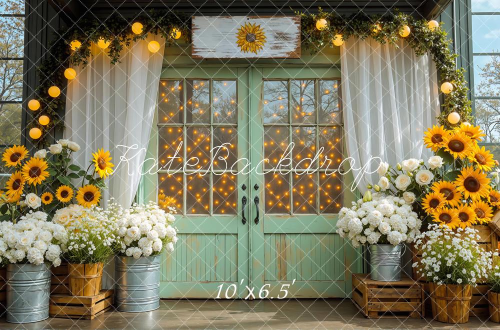 Kate Automne Fleurs Porte Lumières Toile de fond conçue par Mini MakeBelieve