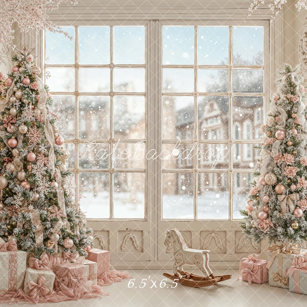Kate Noël Sapin Cadeaux Fenêtre Toile de fond conçue par Emetselch - Kate Backdrop FR