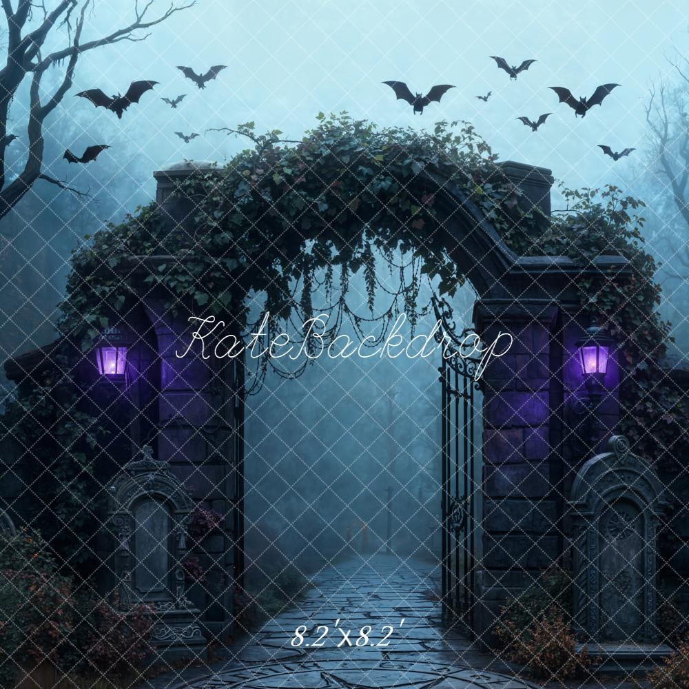 Kate Halloween Portail Chauves-souris Toile de fond conçue par Emetselch - Kate Backdrop FR