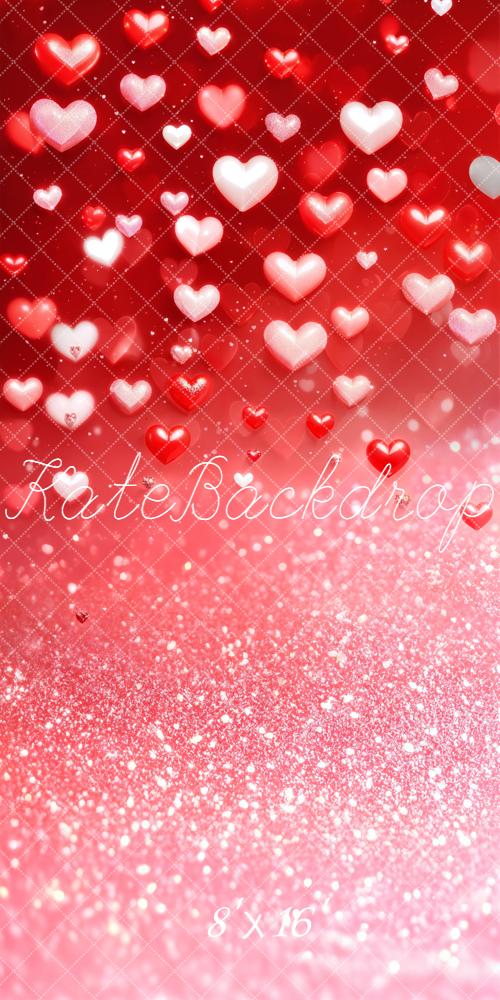Kate Sweep Mur-à-Sol Saint Valentin Cœurs Paillettes Toile de fond conçue par Emetselch - Kate Backdrop FR