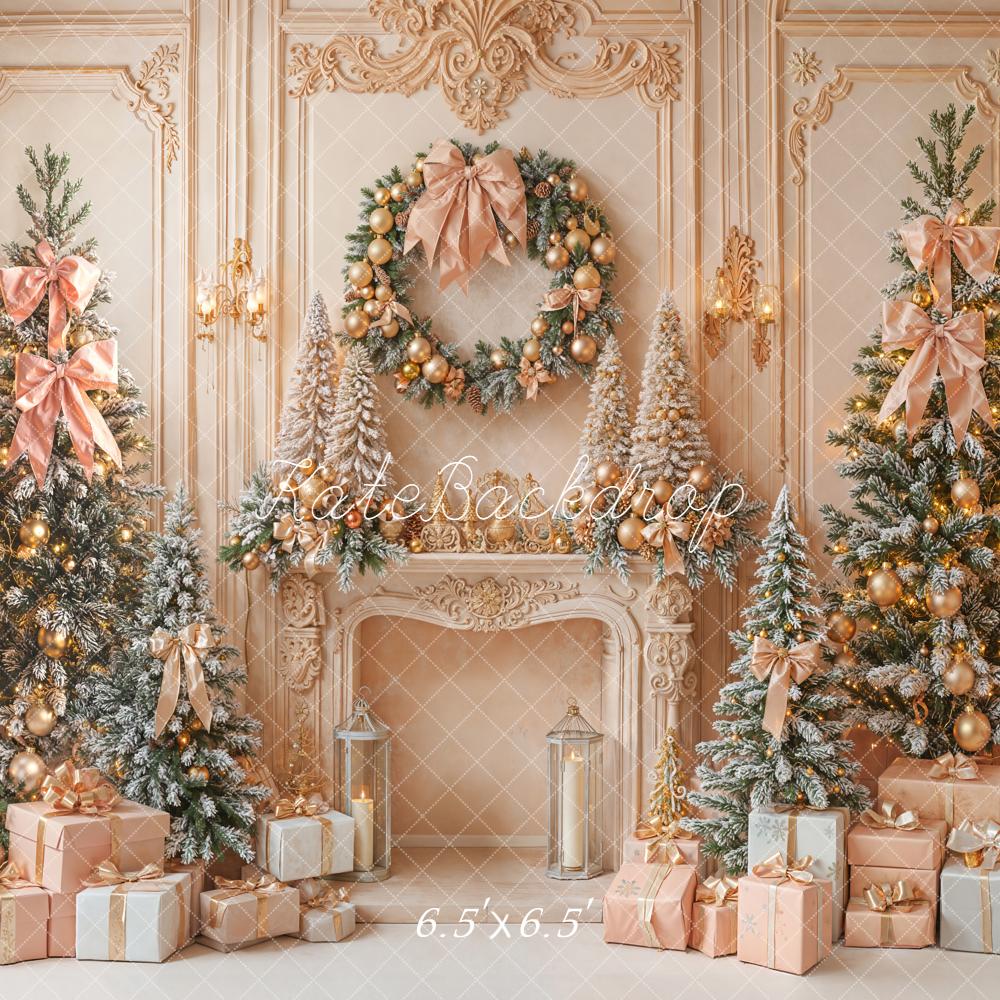 Kate Noël Sapin Cadeaux Cheminée Toile de fond conçue par Emetselch - Kate Backdrop FR