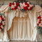 Kate Arche Fleurs Roses Drapé Toile de fond conçue par Mini MakeBelieve