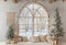 Kate Hiver Bohème Noël Fenêtre Neige Toile de fond conçue par Emetselch