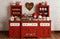 Kate Saint Valentin Cuisine Rouge Desserts Toile de fond en Laine conçue par Emetselch