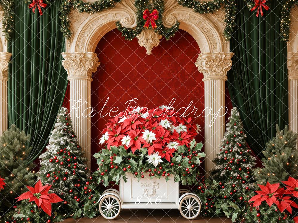 Kate Sapin de Noël Arche Fleurs Toile de fond conçue par Mini MakeBelieve
