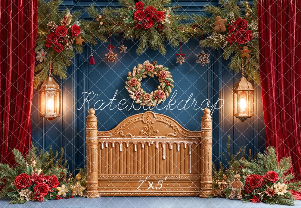 Kate Noël Tête de lit Pain d'épice Lanternes Toile de fond conçue par Emetselch - Kate Backdrop FR