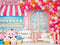Kate Pâtisserie Gâteaux Ballons Gourmandises Toile de fond conçue par Patty Roberts - Kate Backdrop FR