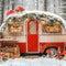 Kate Hiver Forêt Caravane Champignons Toile de fond conçue par Emetselch - Kate Backdrop FR