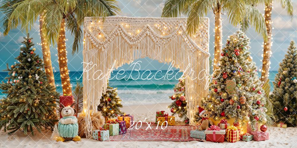 Kate Noël Plage Sapins Palmiers Toile de fond conçue par Emetselch