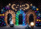 Kate Halloween Bibliothèque Arches Ballons Toile de fond conçue par Patty Roberts