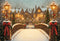 Kate Noël Pont Lampadaires Maisons Neige Toile de fond conçue par Emetselch - Kate Backdrop FR