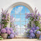 Kate Arche Fenêtre Fleurs Violettes Toile de fond conçue par Emetselch - Kate Backdrop FR