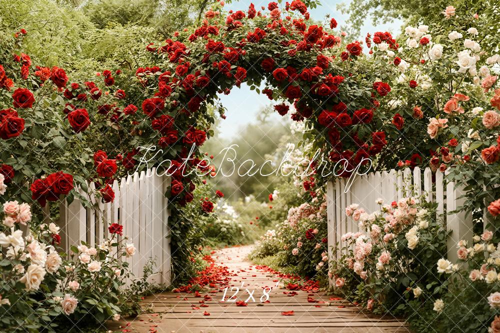 Kate Saint Valentin Arche Jardin Chemin Toile de fond en Polar conçue par Emetselch