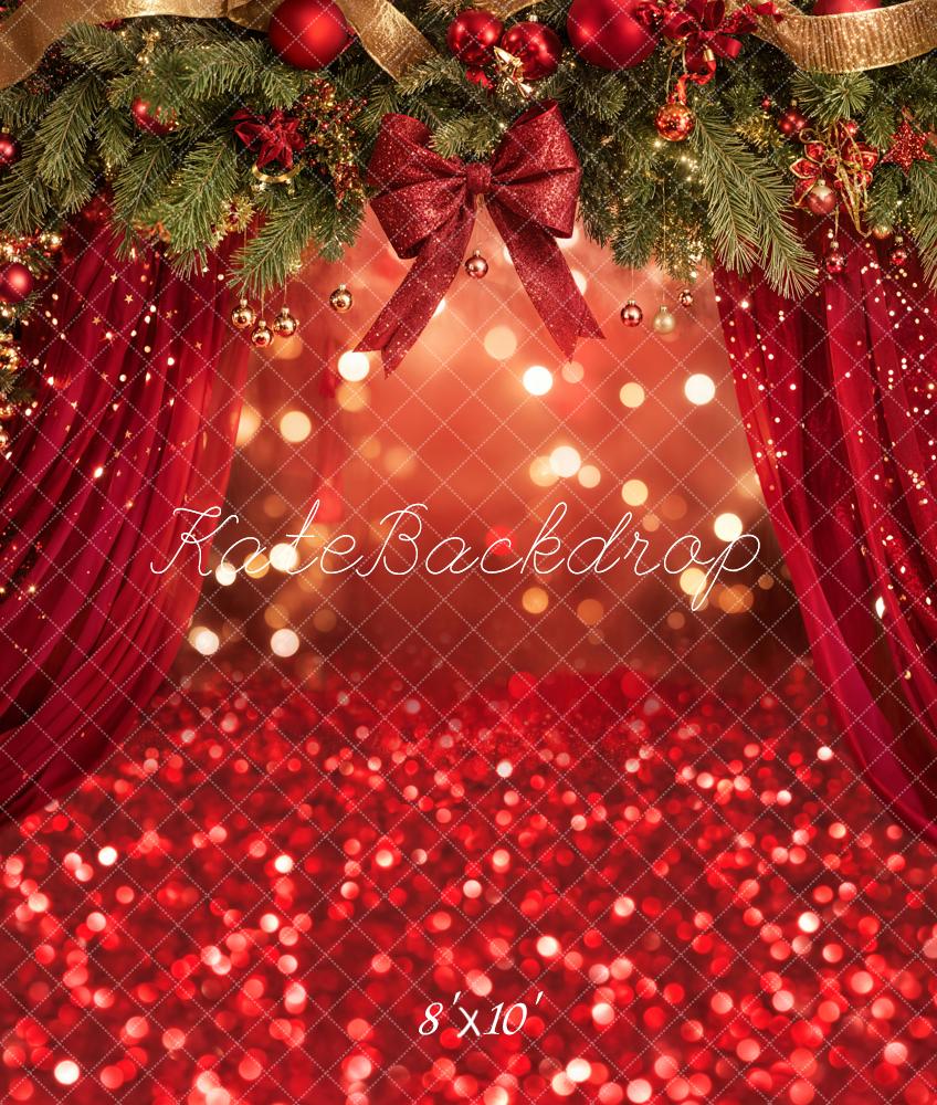 Kate Noël Guirlande Rouge Or Toile de fond en Laine conçue par Emetselch - Kate Backdrop FR