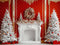 Kate Noël Sapins Cheminée Vintage Rouge Toile de fond conçue par Patty Roberts