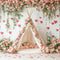 Kate Saint Valentin Tente Fleurs Cœurs Toile de fond conçue par Emetselch