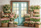 Kate Fleurs Caisses Bois Porte Printemps Toile de fond conçue par Emetselch